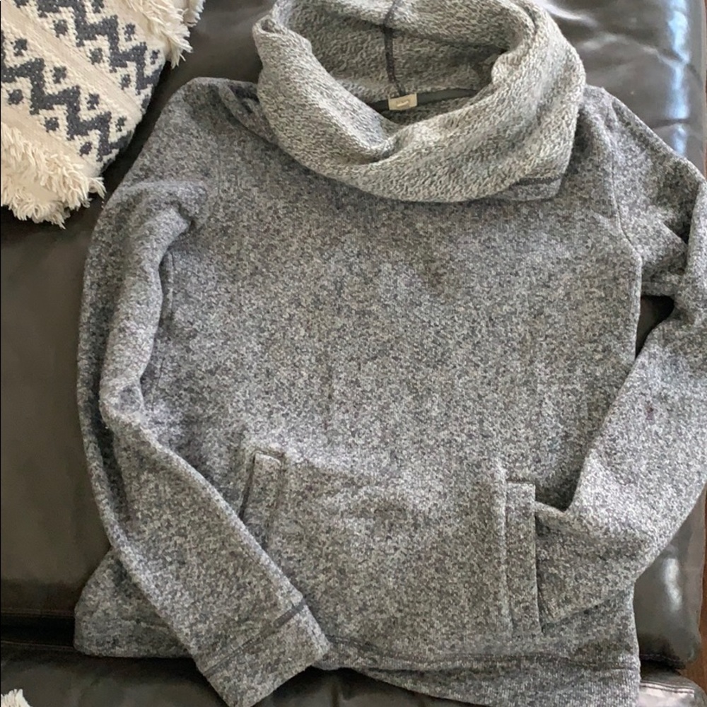 JCrew turtleneck fleece hoodie